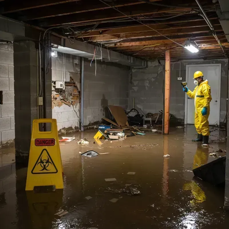 Flooded Basement Electrical Hazard in Caledonia, MI Property